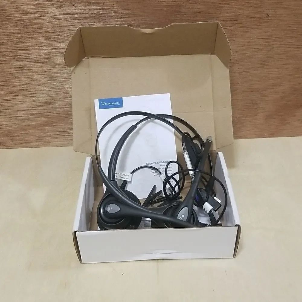2 pair Plantronics SupraPlus Wideband HW251N Headset 64338-31 - Picture 4 of 7